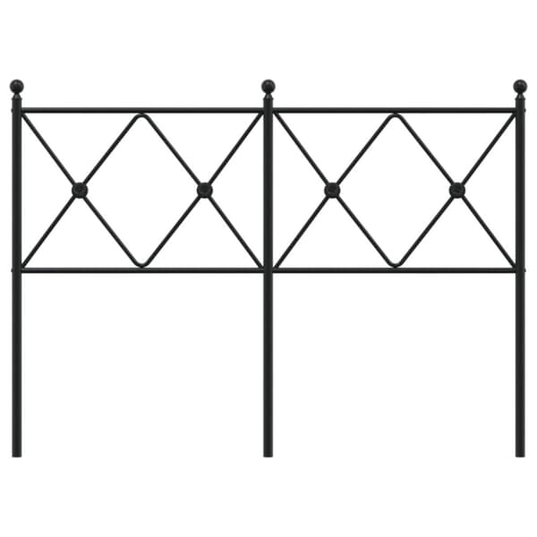 vidaXL sengegavl 120 cm metal sort