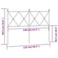 Miniatyrbillede 5 af 6: vidaXL sengegavl 120 cm metal sort