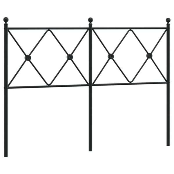 vidaXL sengegavl 120 cm metal sort