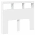 Pikkukuva 2 / 11: vidaXL Sängynpäätykaappi LED-valoilla valkoinen 120x17x102 cm