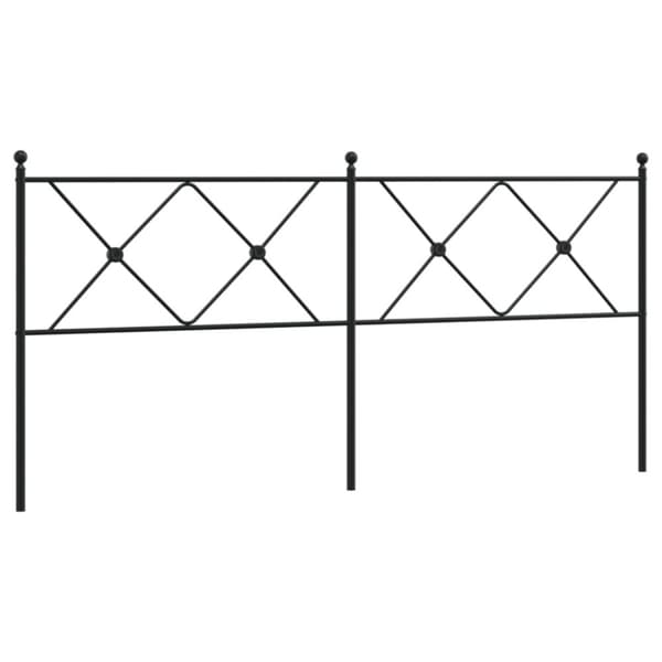 vidaXL sengegavl 180 cm metal sort