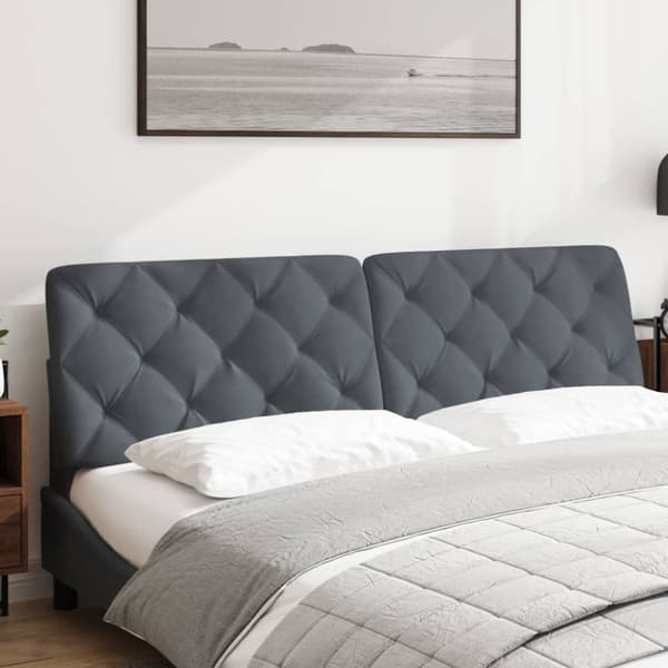 vidaXL gavlpude 180 cm velour mørkegrå