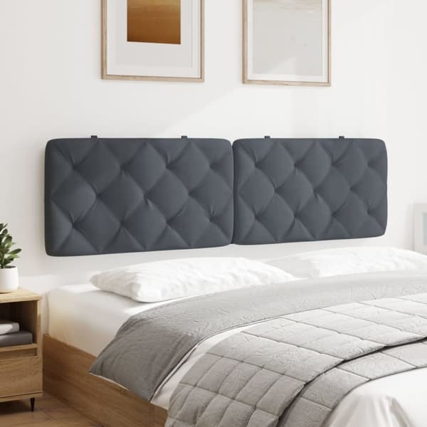 vidaXL gavlpude 180 cm velour mørkegrå