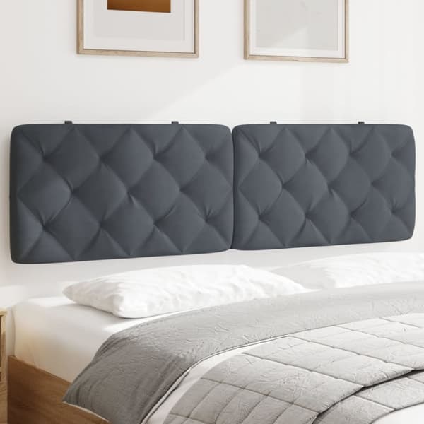 vidaXL gavlpude 180 cm velour mørkegrå