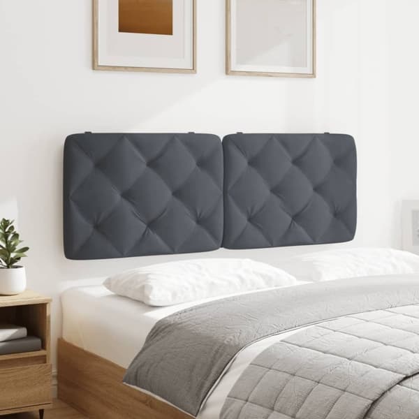 vidaXL gavlpude 120 cm velour mørkegrå
