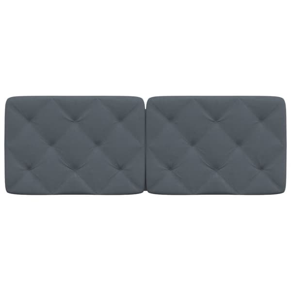 vidaXL gavlpude 120 cm velour mørkegrå