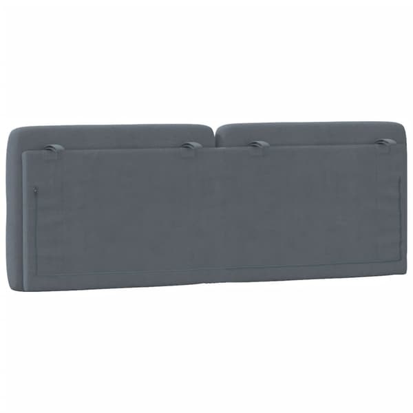 vidaXL gavlpude 120 cm velour mørkegrå