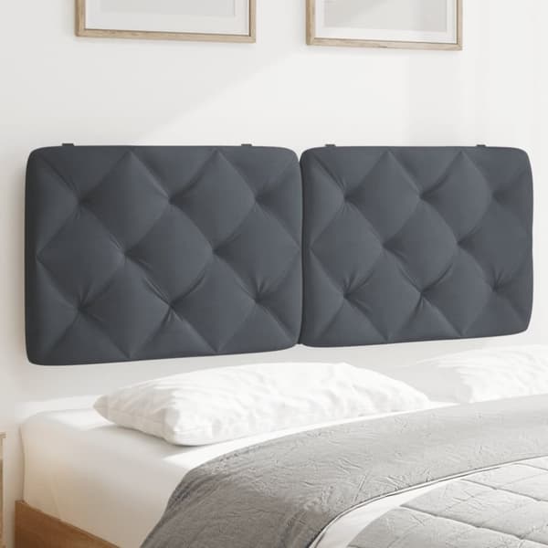 vidaXL gavlpude 120 cm velour mørkegrå