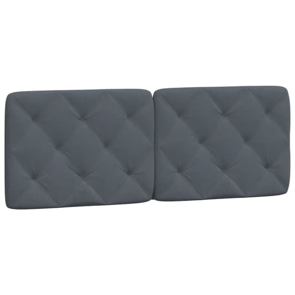 vidaXL gavlpude 120 cm velour mørkegrå