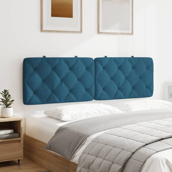 vidaXL gavlpude 160 cm velour blå