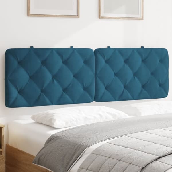 vidaXL gavlpude 160 cm velour blå