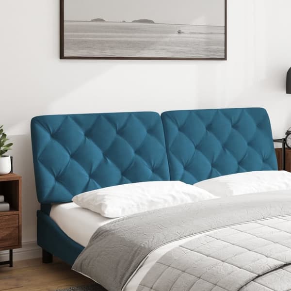 vidaXL gavlpude 160 cm velour blå