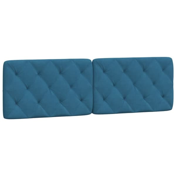 vidaXL gavlpude 160 cm velour blå