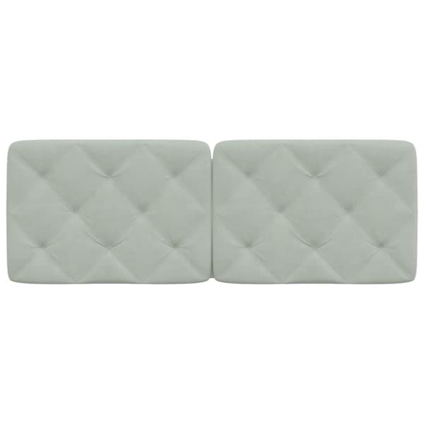 vidaXL gavlpude 120 cm velour lysegrå