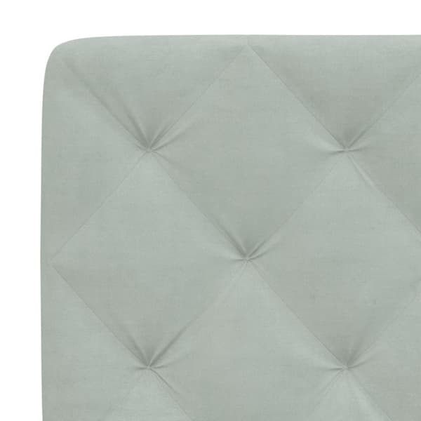 vidaXL gavlpude 120 cm velour lysegrå