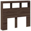 Miniatyrbilde 3 av 11: vidaXL Hodegavl skap med LED brun eik 120x17x102 cm