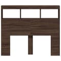 Miniatyrbilde 4 av 11: vidaXL Hodegavl skap med LED brun eik 120x17x102 cm