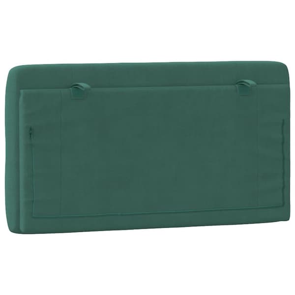 vidaXL gavlpude 100 cm velour mørkegrøn