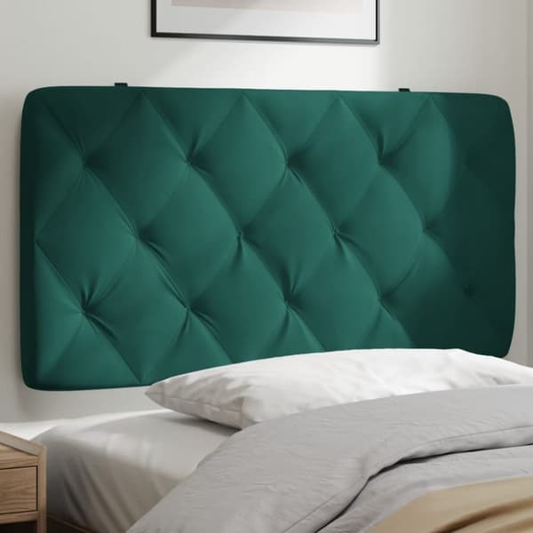 vidaXL gavlpude 100 cm velour mørkegrøn