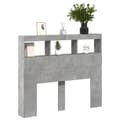 Miniatyrbilde 5 av 11: vidaXL Hodegavl skap med LED betonggrå 120x17x102 cm