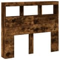 Miniatyrbilde 3 av 11: vidaXL Hodegavl skap med LED røkt eik 120x17x102 cm