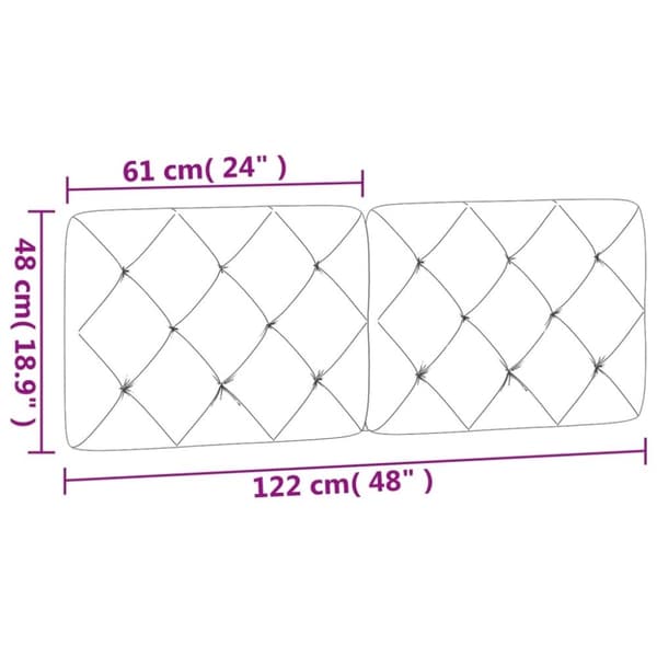 vidaXL Dyna till huvudgavel blå 120 cm sammet