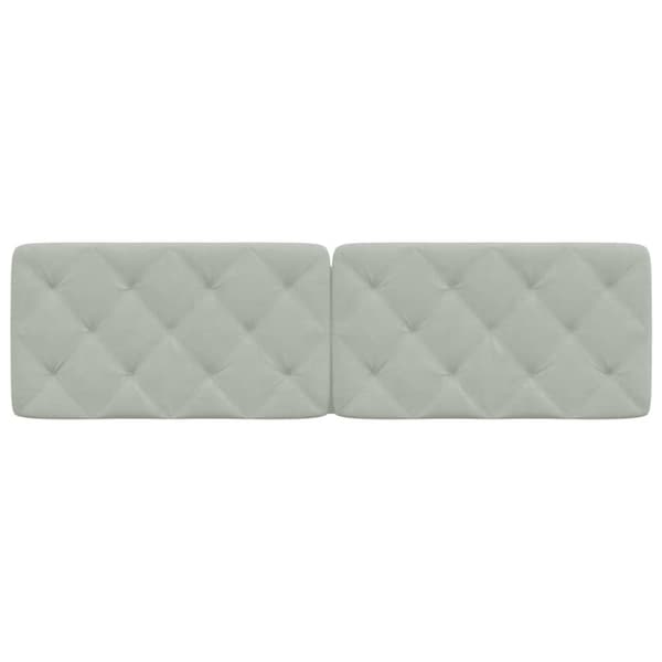 vidaXL gavlpude 180 cm velour lysegrå
