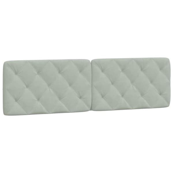 vidaXL gavlpude 180 cm velour lysegrå