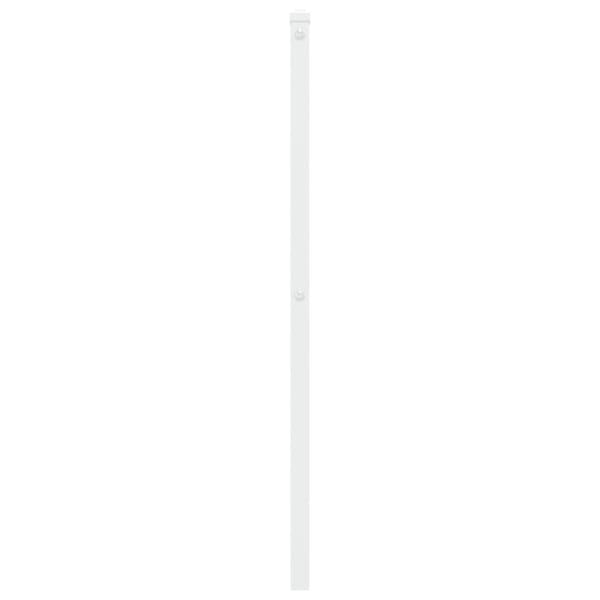 vidaXL Metallinen sängynpääty valkoinen 107 cm