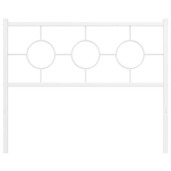 vidaXL Metallinen sängynpääty valkoinen 107 cm