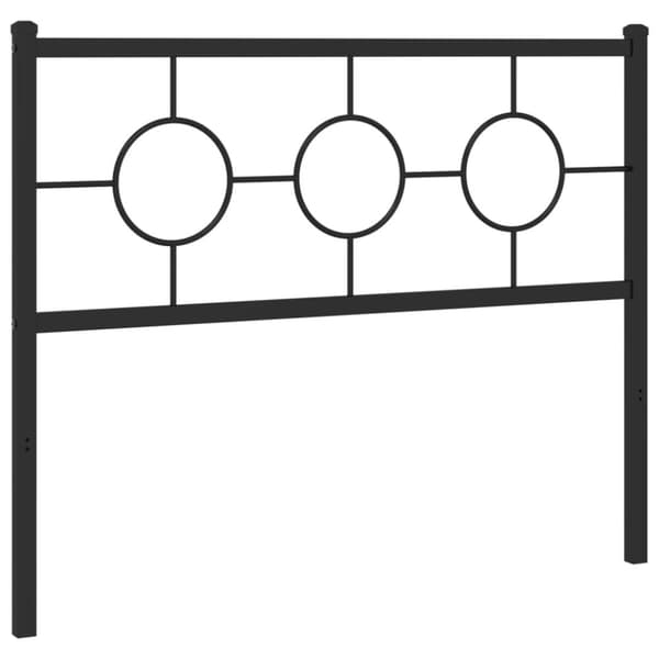 vidaXL sengegavl 107 cm metal sort