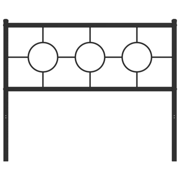 vidaXL sengegavl 107 cm metal sort