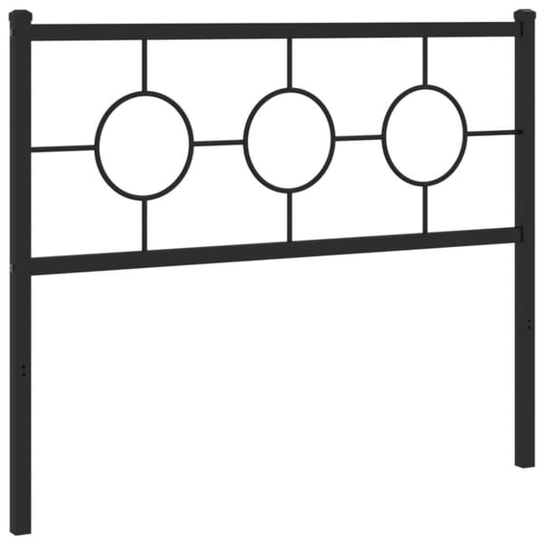 vidaXL sengegavl 107 cm metal sort