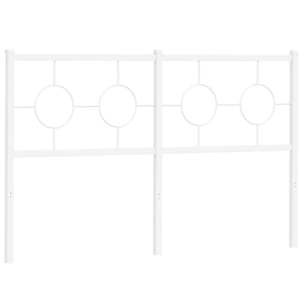 vidaXL Metallinen sängynpääty valkoinen 135 cm