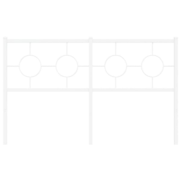 vidaXL Metallinen sängynpääty valkoinen 135 cm