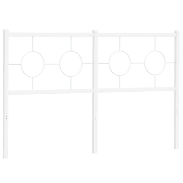 vidaXL Metallinen sängynpääty valkoinen 135 cm