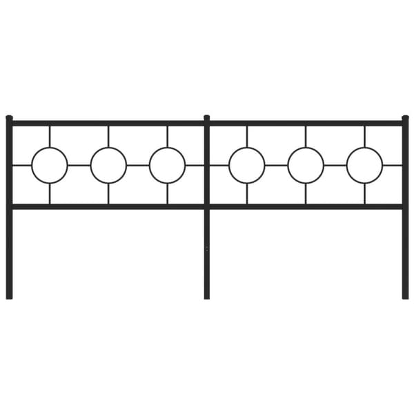 vidaXL Metallinen sängynpääty musta 193 cm