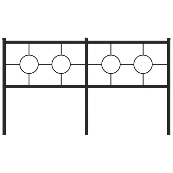vidaXL Huvudgavel metall svart 160 cm