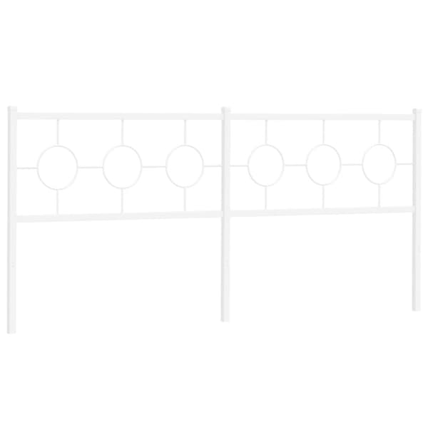 vidaXL sengegavl 200 cm metal hvid