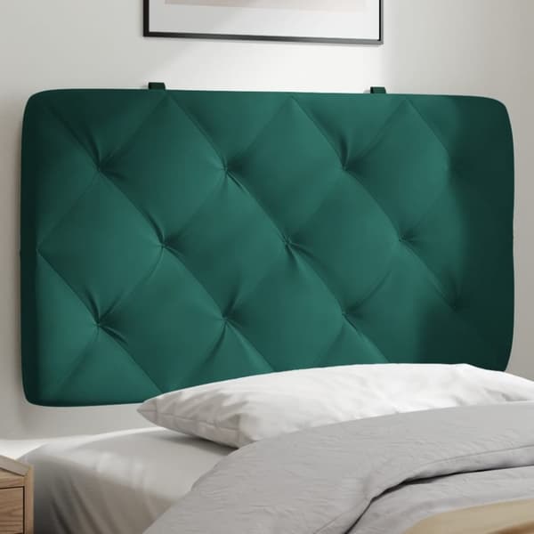 vidaXL gavlpude 90 cm velour mørkegrøn