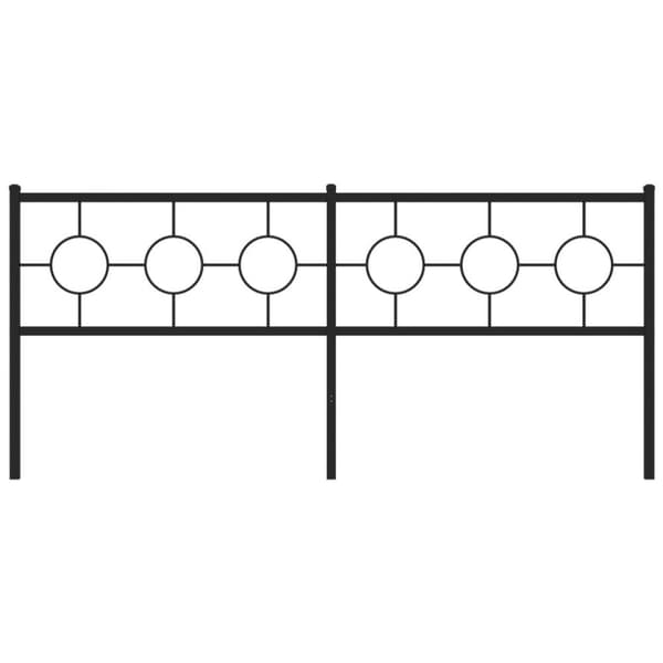 vidaXL sengegavl 200 cm metal sort