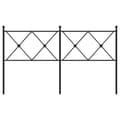 Pikkukuva 3 / 6: vidaXL Metallinen sängynpääty musta 150 cm
