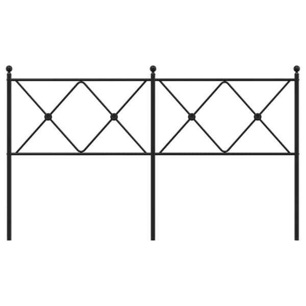 vidaXL Metallinen sängynpääty musta 150 cm