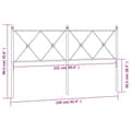 Pikkukuva 5 / 6: vidaXL Metallinen sängynpääty musta 150 cm