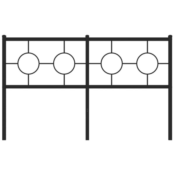 vidaXL Metallinen sängynpääty musta 135 cm