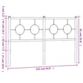 Pikkukuva 7 / 7: vidaXL Metallinen sängynpääty musta 135 cm