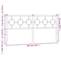 Pikkukuva 6 / 7: vidaXL Metallinen sängynpääty musta 180 cm
