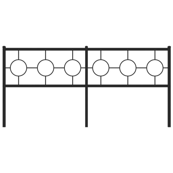 vidaXL Metallinen sängynpääty musta 180 cm