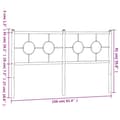 Pikkukuva 6 / 7: vidaXL Metallinen sängynpääty musta 150 cm