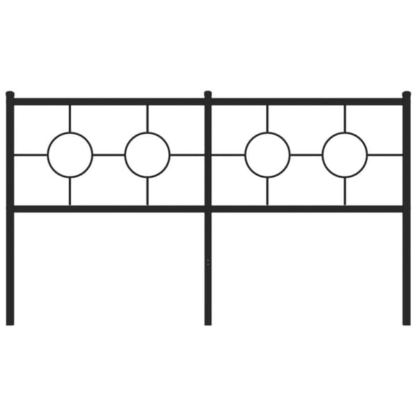 vidaXL Metallinen sängynpääty musta 150 cm